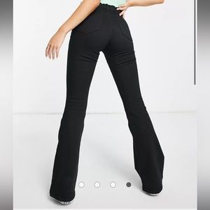 Topshop Moto Jamie Flare jeans in black